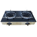 2 Burners Tempered Glass Top Brass 120mm Brass Burner Cooker/Gas Stove